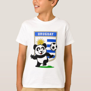 ウルグアイのサッカーのパンダ Tシャツ