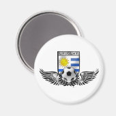 ウルグアイのサッカーエンブレムウルグアイ国旗 マグネット (正面/裏面)