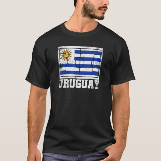 ウルグアイのサッカーフィールド国国旗のウルグアイプライド Tシャツ