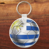 ウルグアイのサッカーボール国旗Charruasの贈り物 キーホルダー (正面)