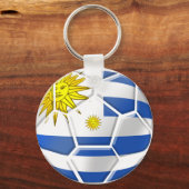 ウルグアイのサッカーTシャツとプレゼント キーホルダー (正面)