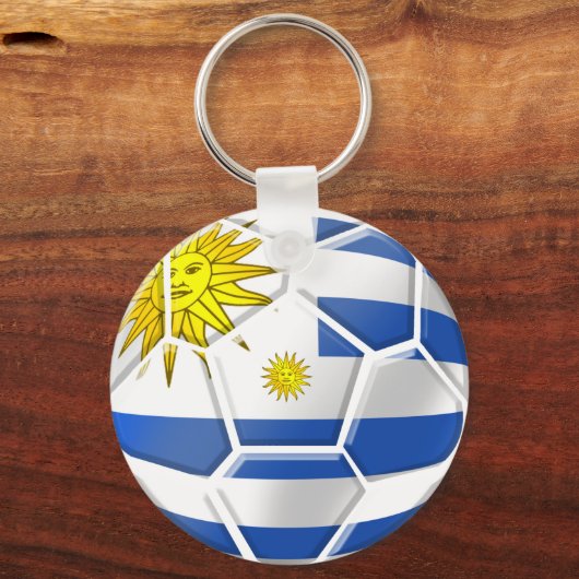 ウルグアイのサッカーTシャツとプレゼント キーホルダー (正面)
