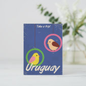 ウルグアイのヴィンテージ旅行ポスター ポストカード (スタンド正面)