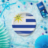 ウルグアイの光沢のある旗 ペーパープレート (パーティー)