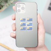 ウルグアイの国旗6のコレクションパック シール (スマートフォン)
