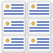 ウルグアイの国旗6のコレクションパック シール (正面)