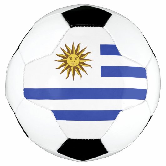 ウルグアイの国旗 サッカーボール (正面)
