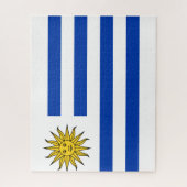 ウルグアイの国民の世界の旗 ジグソーパズル (縦)