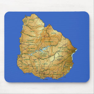 ウルグアイの地図のマウスパッド マウスパッド