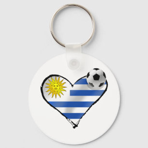 ウルグアイの旗のサッカーのfutbolのte amoのギフト キーホルダー