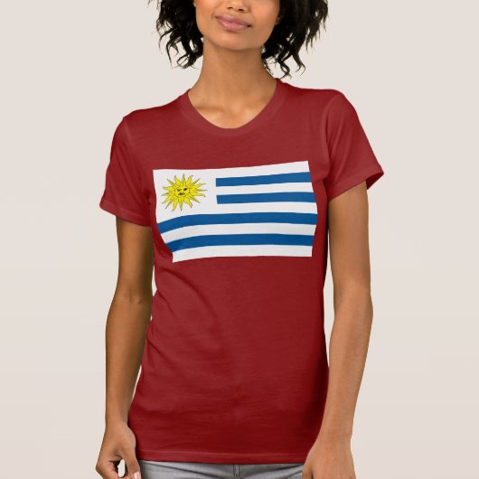 ウルグアイの旗のTシャツ Tシャツ (正面)
