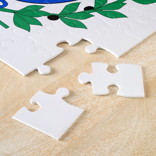 ウルグアイの紋章付き外衣 ジグソーパズル (側面)