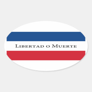 ウルグアイまたはウルグアイ人33の旗。 Libertad Muerte 楕円形シール