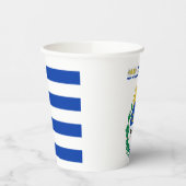 ウルグアイ国旗のコートを施した武器紙カップ 紙コップ (左)