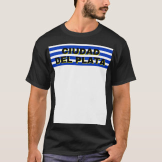 ウルグアイ国旗のシウダデルプラタストライプ Tシャツ
