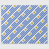 ウルグアイ国旗のバンダオリエンタル ラッピングペーパー (フラット)