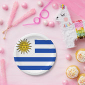 ウルグアイ国旗のパーティープレート ペーパープレート (パーティー)