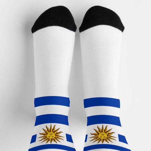 ウルグアイ国旗の愛国的ウルグアイプライド ソックス (上部)