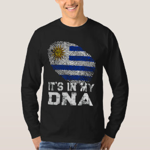 ウルグアイ国旗の指紋が私のDnaに Tシャツ