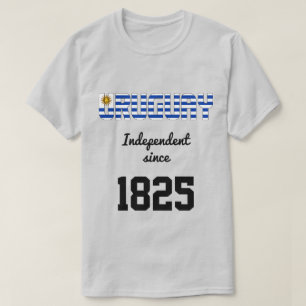 ウルグアイ国旗の独立性お祝い Tシャツ