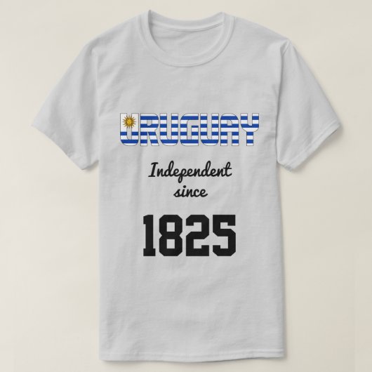 ウルグアイ国旗の独立性お祝い Tシャツ (デザイン正面)