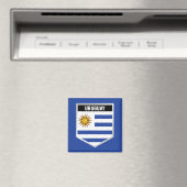 ウルグアイ国旗の盾 マグネット (インサイチュ (食洗機))