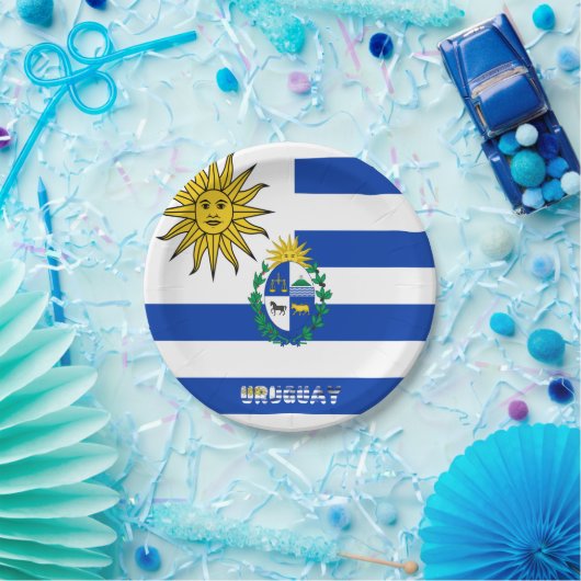 ウルグアイ国旗の紋章 ペーパープレート (パーティー)