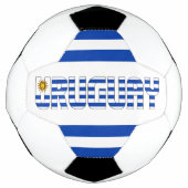 ウルグアイ国旗の青い白い太陽、5月の愛国心 サッカーボール (正面)