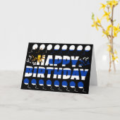 ウルグアイ国旗愛国誕生日 カード (黄色い花)