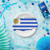 ウルグアイ国旗 ペーパープレート (パーティー)
