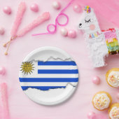 ウルグアイ国旗 ペーパープレート (パーティー)