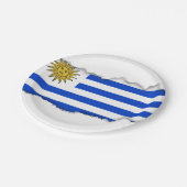 ウルグアイ国旗 ペーパープレート (アングル)