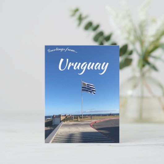 ウルグアイ国旗 ポストカード (スタンド正面)