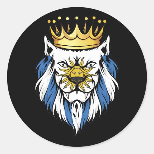 ウルグアイ国旗 ラウンドシール (正面)