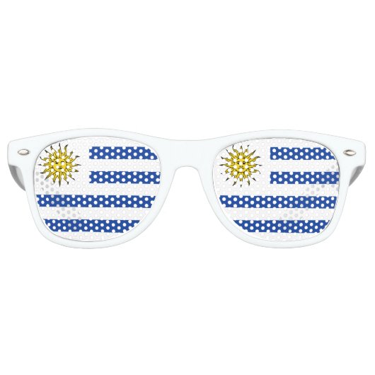 ウルグアイ国旗 レトロサングラス (正面)