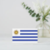 ウルグアイ国旗 名刺 (スタンド正面)