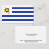 ウルグアイ国旗 名刺 (正面/裏面)