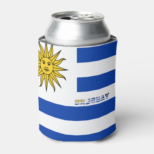 ウルグアイ国旗 缶クーラー (缶正面)