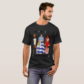 ウルグアイ系アフリカ人女性の娘 ウルグアイの国旗 Tシャツ (正面フル)
