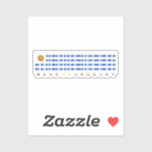 ウルグアイ製バーコード旗ステッカー シール (シート)