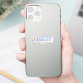 ウルグアイ製バーコード旗ステッカー シール (スマートフォン)