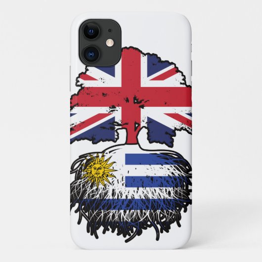 ウルグアイ・ウルグアイ英国ツリールーツ国旗 Case-Mate iPhoneケース (裏面)