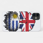 ウルグアイ・ウルグアイ英国ツリールーツ国旗 Case-Mate iPhoneケース (裏面(横))