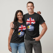 ウルグアイ・ウルグアイ英国ツリールーツ国旗 Tシャツ (ユニセックス)