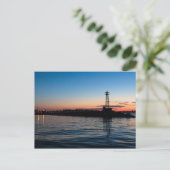 ウルグアイ,夜明けのモンテビデオの眺め ポストカード (スタンド正面)