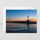 ウルグアイ，夜明けのモンテビデオの眺め ポストカード (正面/裏面)