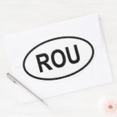 ウルグアイ「ROU」 楕円形シール (封筒)