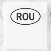 ウルグアイ「ROU」 楕円形シール (バッグ)
