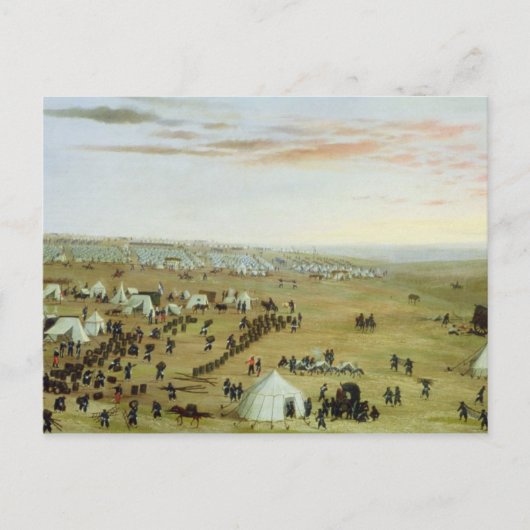 ウルグアヤナキャンプ，リオグランデ，ブラジル， 1865 (油) ポストカード (正面)