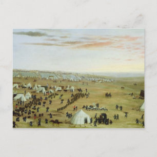 ウルグアヤナキャンプ，リオグランデ，ブラジル， 1865 (油) ポストカード